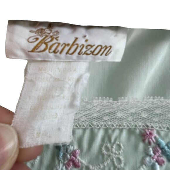 Barbizon Small Light Blue Vintage Nightgown Lace & Smocked Chest - Picture 8 of 9